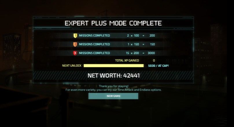 EP+ Completion screen