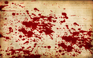 blood on paper